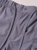 Men's Grey Relaxed Fit Solid Utility Cargo