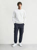 Men's Navy Blue Relaxed Fit Solid Utility Cargo