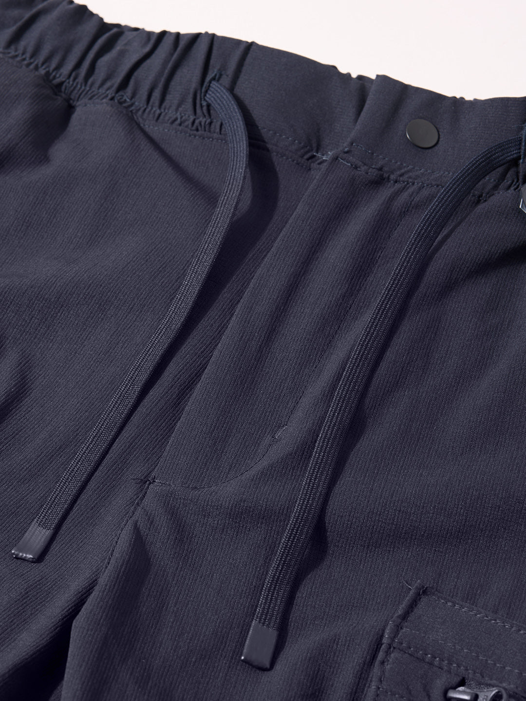 Men's Navy Blue Relaxed Fit Solid Utility Cargo