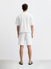 Men's White Relaxed Fit Solid Casual Coordinates