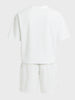 Men's White Relaxed Fit Solid Casual Coordinates