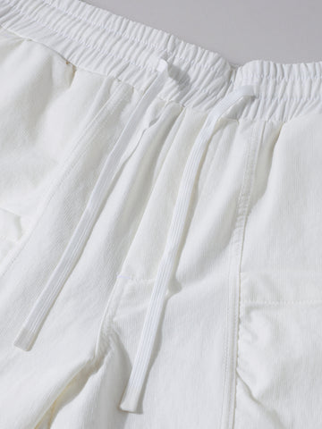 Men's White Relaxed Fit Solid Casual Coordinates