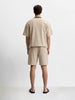 Men's Beige Relaxed Fit Solid Casual Coordinates