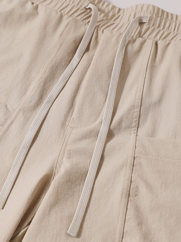 Men's Beige Relaxed Fit Solid Casual Coordinates