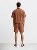 Men's Brown Relaxed Fit Solid Casual Coordinates