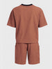 Men's Brown Relaxed Fit Solid Casual Coordinates