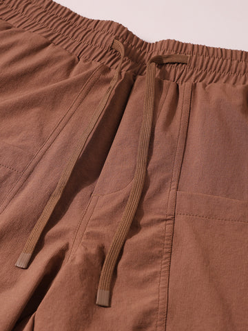 Men's Brown Relaxed Fit Solid Casual Coordinates