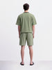 Men's Olive Relaxed Fit Solid Casual Coordinates