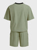 Men's Olive Relaxed Fit Solid Casual Coordinates