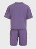Men's Purple Relaxed Fit Solid Casual Coordinates