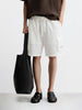 Men's White Relaxed Fit Solid Utility Shorts
