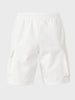 Men's White Relaxed Fit Solid Utility Shorts