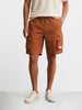 Men's Rust Relaxed Fit Solid Utility Shorts