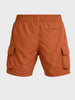 Men's Rust Relaxed Fit Solid Utility Shorts