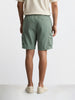 Men's Green Relaxed Fit Solid Utility Shorts