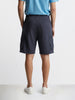 Men's Navy Blue Relaxed Fit Solid Utility Shorts