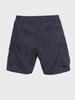 Men's Navy Blue Relaxed Fit Solid Utility Shorts