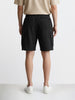 Men's Black Relaxed Fit Solid Utility Shorts