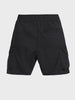 Men's Black Relaxed Fit Solid Utility Shorts
