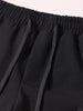 Men's Black Relaxed Fit Solid Utility Shorts