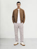 Men's Grey Relaxed Fit Solid Utility Cargo