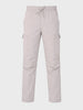 Men's Grey Relaxed Fit Solid Utility Cargo