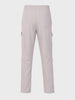 Men's Grey Relaxed Fit Solid Utility Cargo