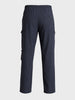 Men's Navy Blue Relaxed Fit Solid Utility Cargo