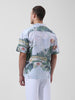 Men's Green Relaxed Fit Printed Resort Wear Shirt
