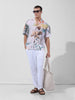 Men's Multicolor Relaxed Fit Printed Resort Wear Shirt