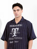 Men's Navy Blue Boxy Fit Striped Casual Shirt