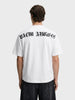 Men's White Boxy Fit Printed Street Wear Shirt