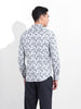 Men's White Slim Fit Printed Party Wear Shirt