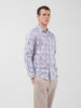 Men's White Slim Fit Printed Party Wear Shirt