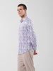 Men's White Slim Fit Printed Party Wear Shirt