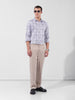 Men's White Slim Fit Printed Party Wear Shirt