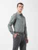 Men's Green Slim Fit Printed Party Wear Shirt
