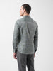 Men's Green Slim Fit Printed Party Wear Shirt