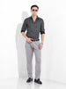 Men's Black Slim Fit Printed Party Wear Shirt