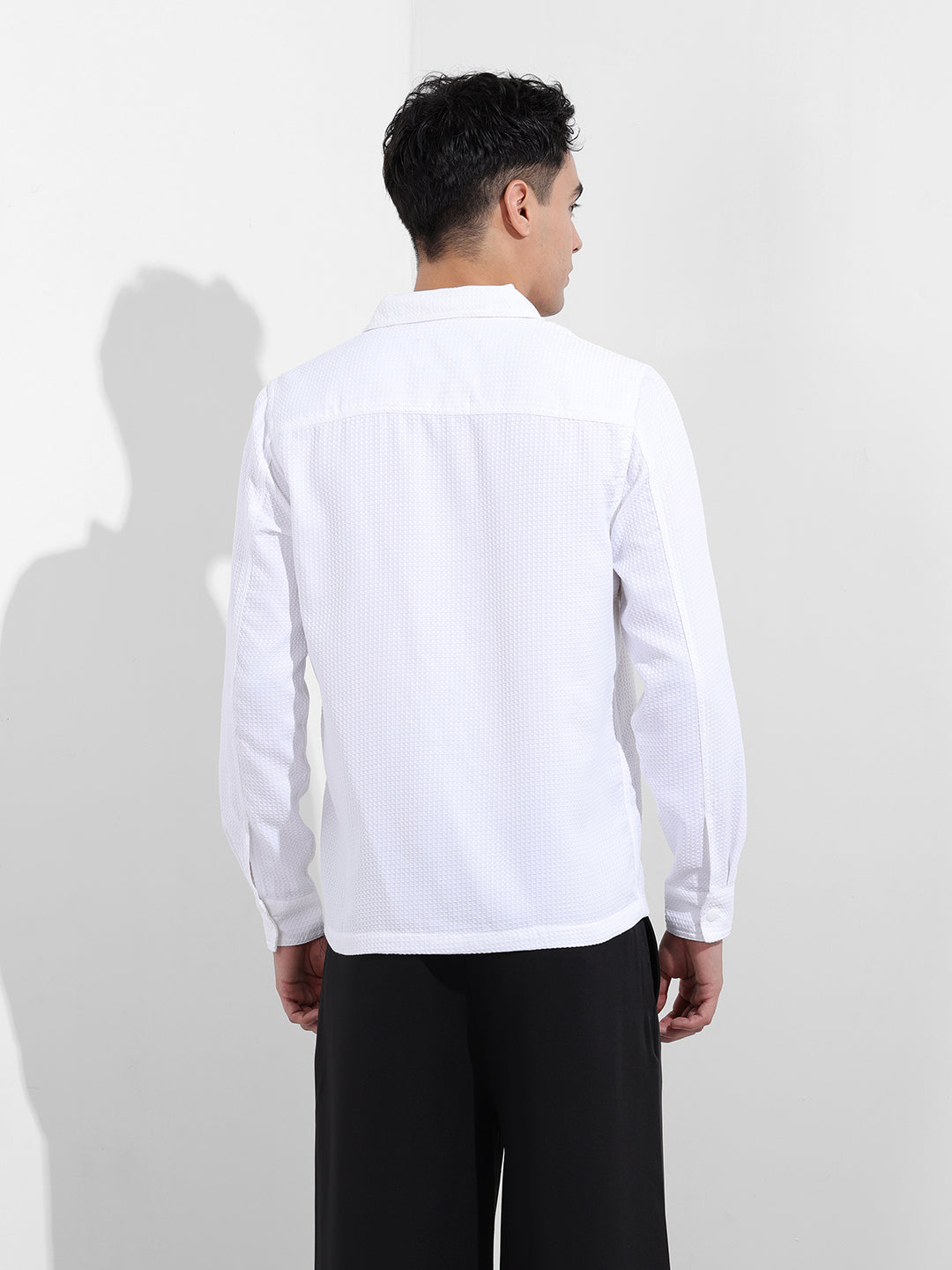 Men's White Regular Fit Casual Shirt