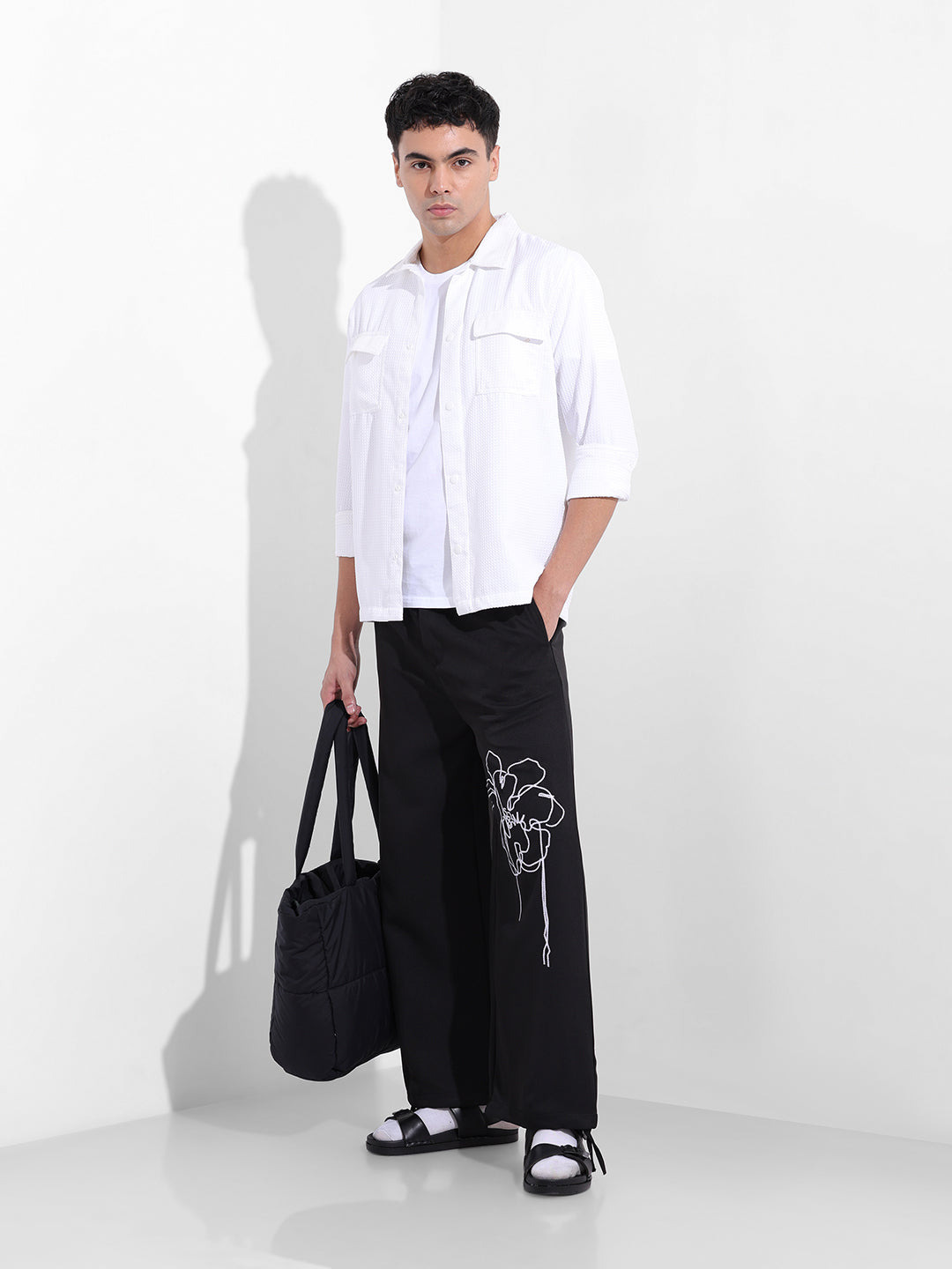 Men's White Regular Fit Casual Shirt