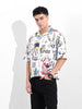 Men's White Boxy Fit Character Looney Tunes Shirt