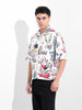 Men's White Boxy Fit Character Looney Tunes Shirt