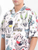 Men's White Boxy Fit Character Looney Tunes Shirt
