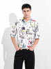 Men's White Boxy Fit Character Looney Tunes Shirt