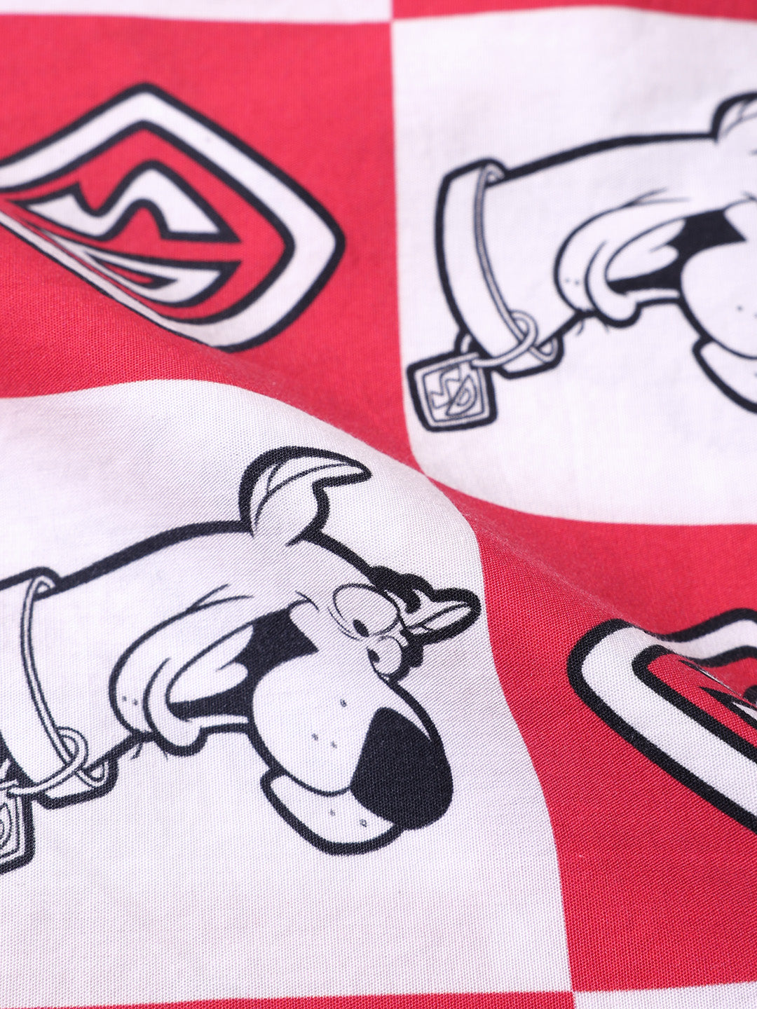 Men's Red Boxy Fit  Scooby Doo Character Shirt