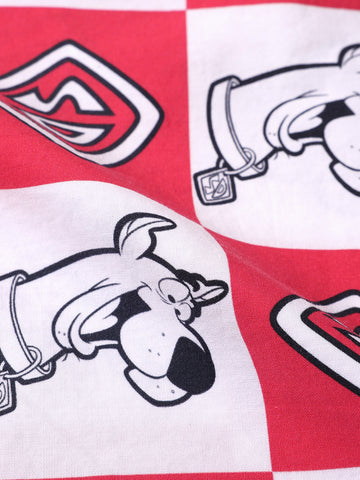 Men's Red Boxy Fit  Scooby Doo Character Shirt