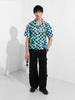 Men's Green Boxy Fit Looney Tunes Character Shirt