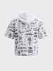 Men's White Boxy Fit  Batman Character Shirt