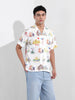 Men's White Relaxed Fit Resort Wear Shirt